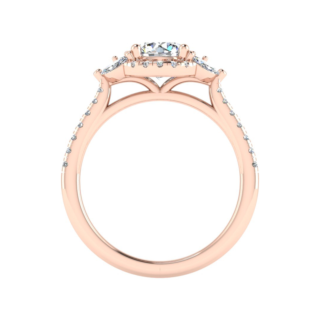 Dahlia Halo Engagement Ring